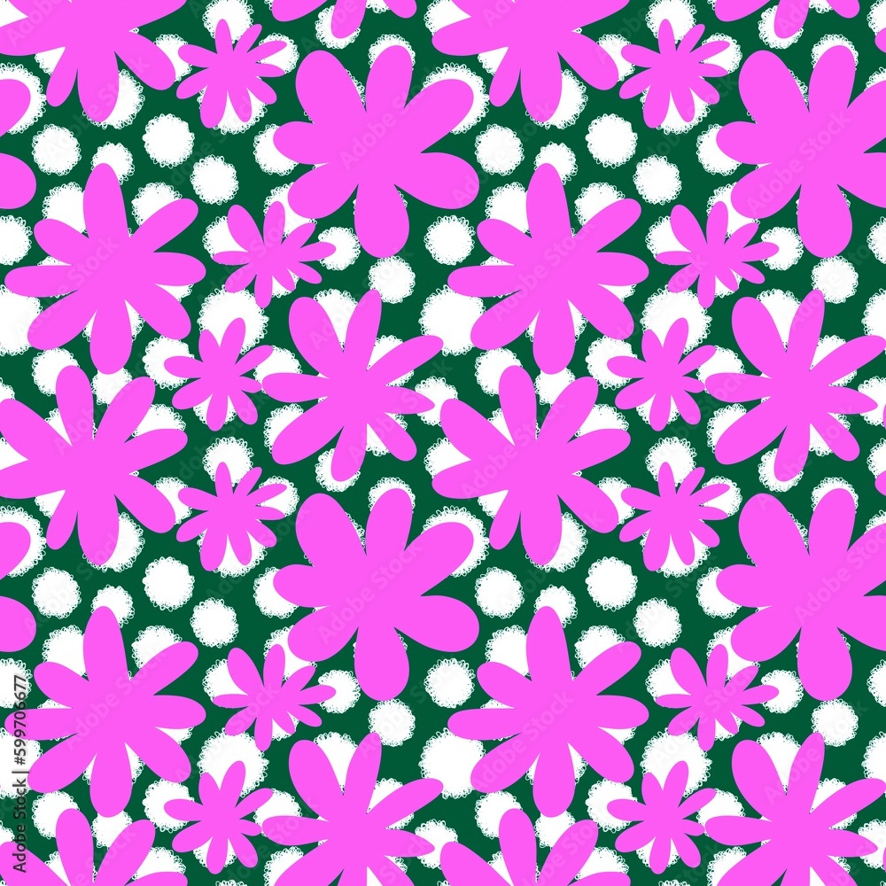Floral summer seamless flower pattern for fabrics and textiles and packaging and gifts and cards and linens and kids Floral summer seamless flower pattern for fabrics and textiles and packaging and gifts and cards and linens and kids