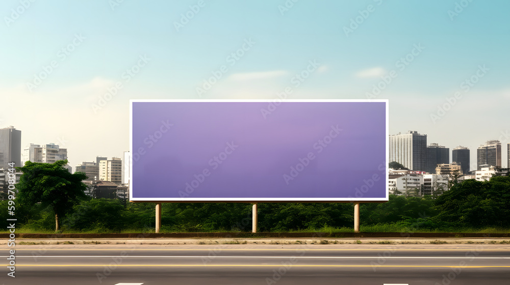 Fototapeta premium mockup for billboard, billboard application, generated by ai