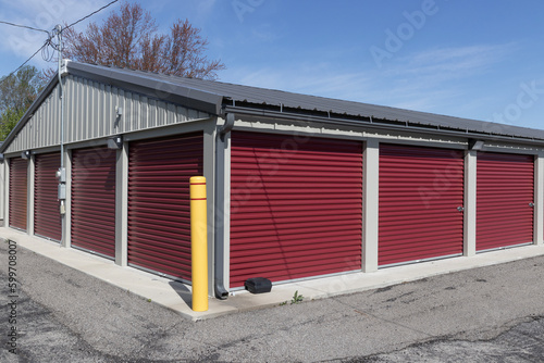 Self storage and mini storage garage units. Personal warehouse lockers provide safe and secure storage options. © jetcityimage