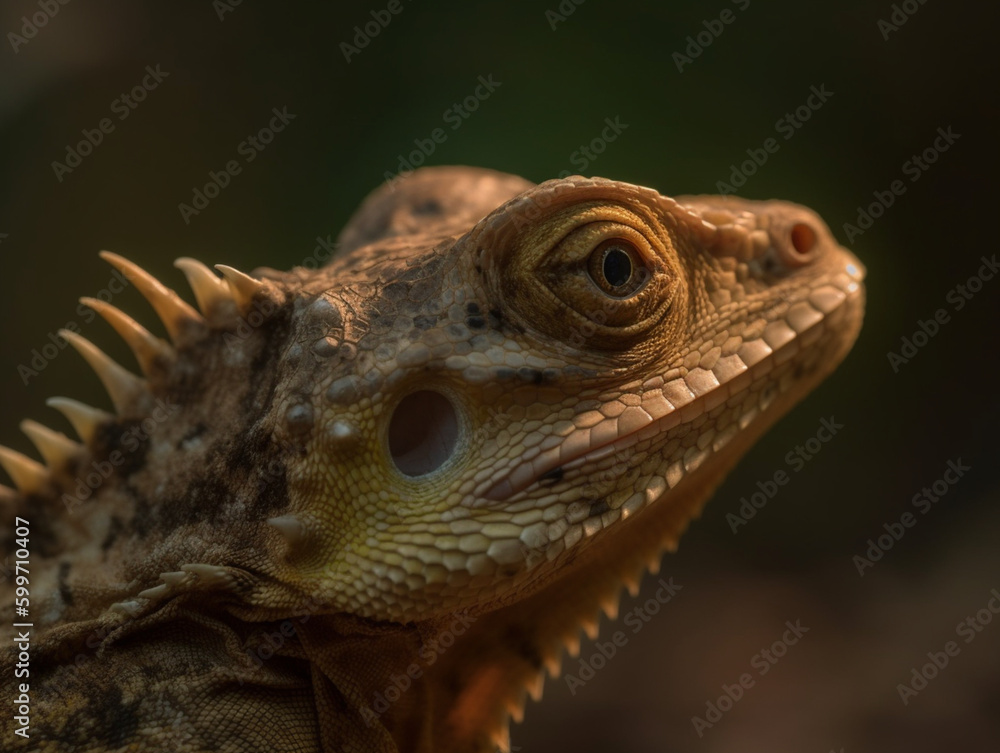 Fototapeta premium close up of iguana