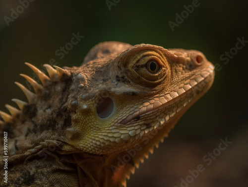 close up of iguana