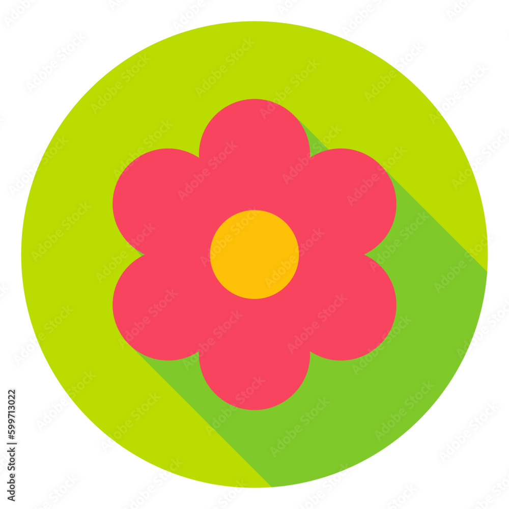 Garden Flower Circle Icon. Flat Design Vector Illustration with Long Shadow. Nature Plant Symbol. Garden Flower Circle Icon. Flat Design Vector Illustration with Long Shadow. Nature Plant Symbol.