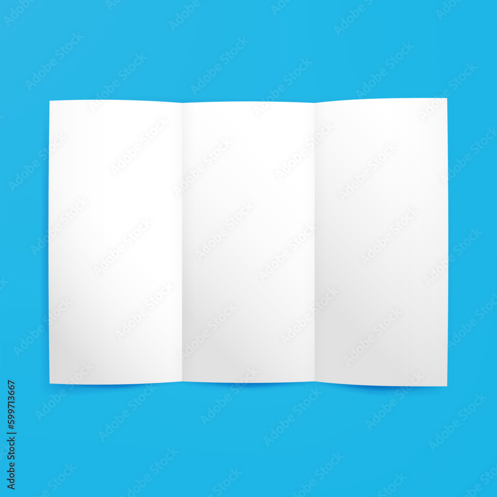 Empty Tri Fold Paper Mockup. Vector Illustration of Brand Identity Leaflet Design for Business Promotion. Empty Tri Fold Paper Mockup. Vector Illustration of Brand Identity Leaflet Design for Business Promotion.