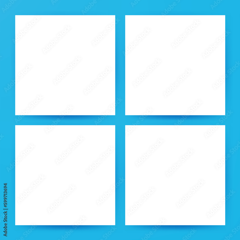 Square Empty Flyers Mockup. Vector Illustration of Paper Posters Design for Promotion. Square Empty Flyers Mockup. Vector Illustration of Paper Posters Design for Promotion.