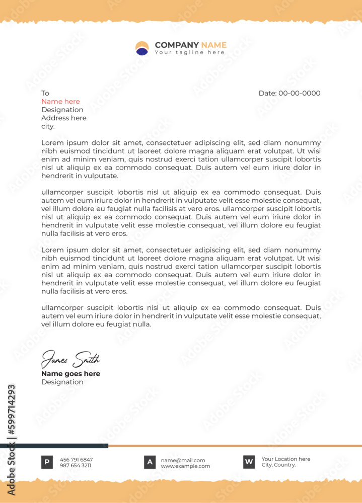 Fototapeta premium Professional and modern corporate letterhead template