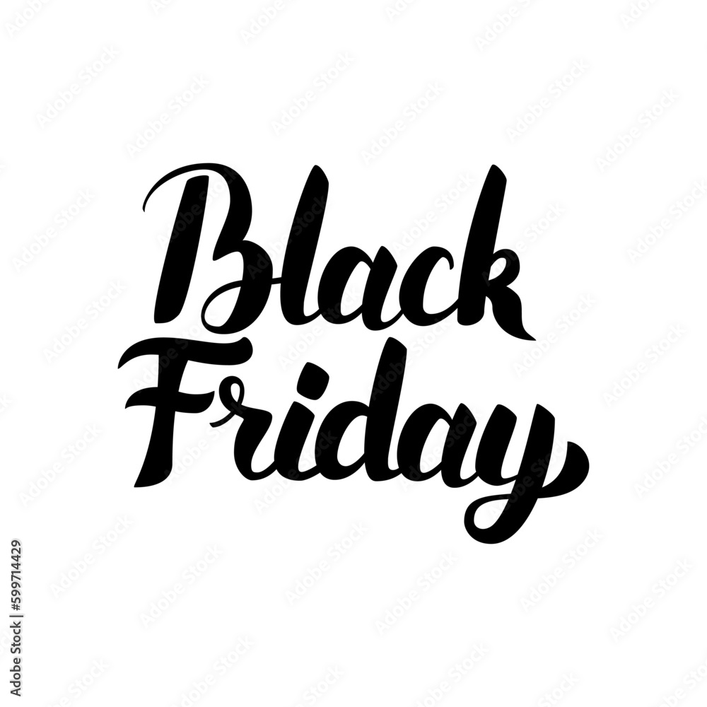 Black Friday Handwritten Lettering. Vector Illustration of Ink Brush Calligraphy Isolated over White Background. Black Friday Handwritten Lettering. Vector Illustration of Ink Brush Calligraphy Isolated over White Background.
