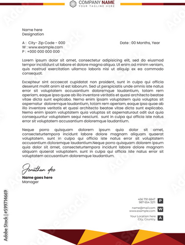 Professional and modern corporate letterhead template