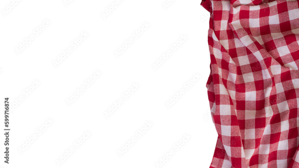 Checkered napkin, untucked with transparencies, PNG format Checkered napkin, untucked with transparencies, PNG format