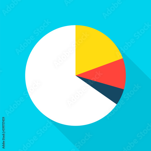 Pie Chart Icon. Vector Illustration Flat Style Item with Long Shadow. Data Analysis. Free Download Pie Chart Icon. Vector Illustration Flat Style Item with Long Shadow. Data Analysis. - GFXLoad
