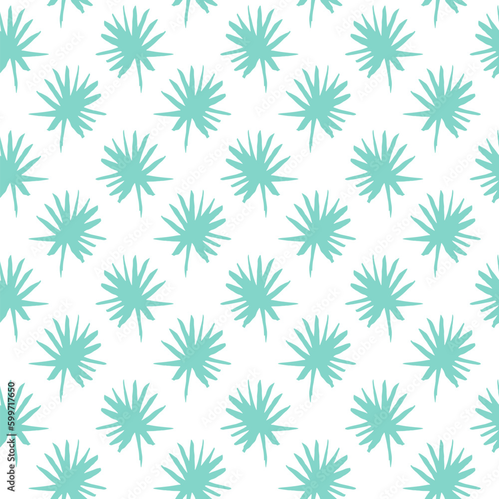 Palm Leaf Brush Seamless Pattern. Vector Illustration of Hand Drawn Paint Tropical Plant Background. Palm Leaf Brush Seamless Pattern. Vector Illustration of Hand Drawn Paint Tropical Plant Background.