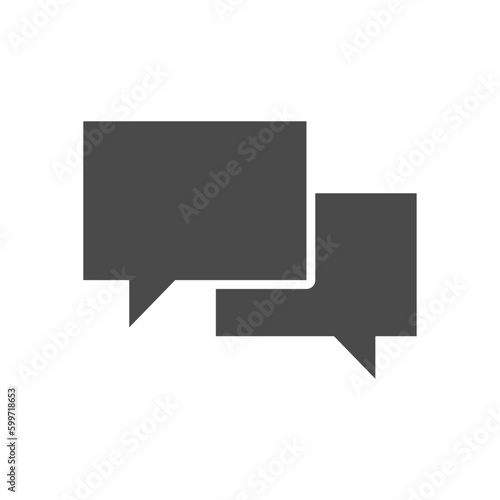 Chat Solid Icon. Vector Illustration of Flat Web Glyph.