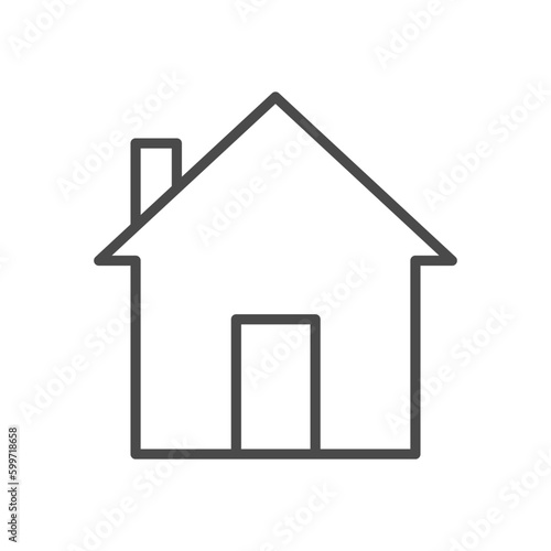 Home Line Icon. Vector Illustration of Outline Web Symbol.