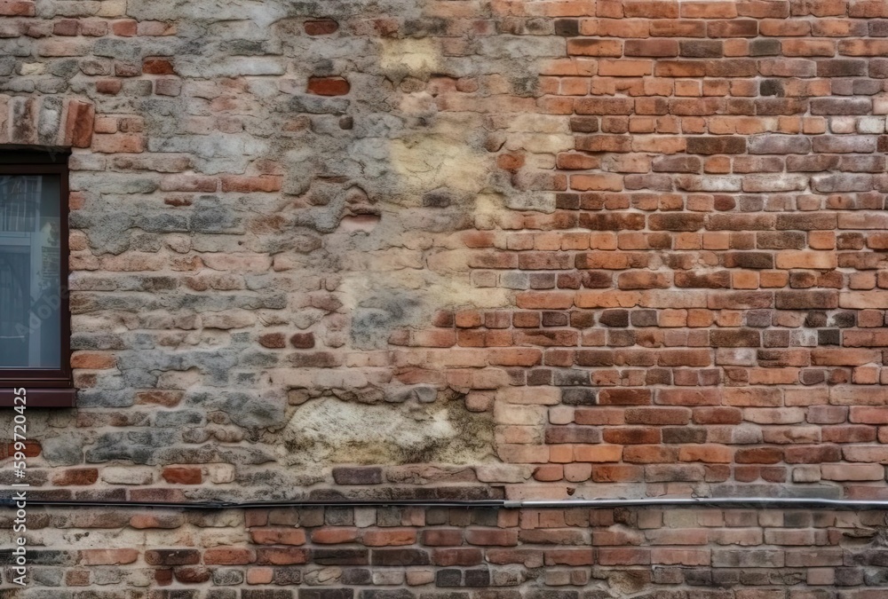 old brick wall, generative ai old brick wall, generative ai