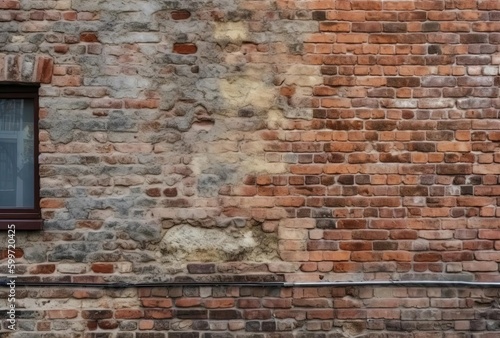 old brick wall, generative ai