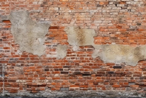 red brick wall  generative ai