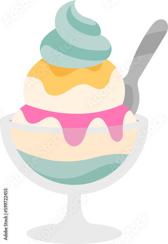 Sweet Ice Cream Scoop Illustration