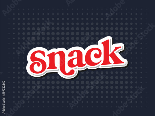 Snack Logo, Vector hand drawn snack and junk food Illustration. Vintage style background, Potato Chips Logo design, crunchy tasty.