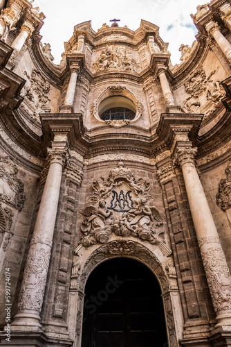 Metropolitan Cathedral - Basilica of Assumption of Our Lady of Valencia (or Saint Mary's Cathedral; Valencia Cathedral). Valencia Cathedral built on Roman temple site XIII century. Valencia, Spain.