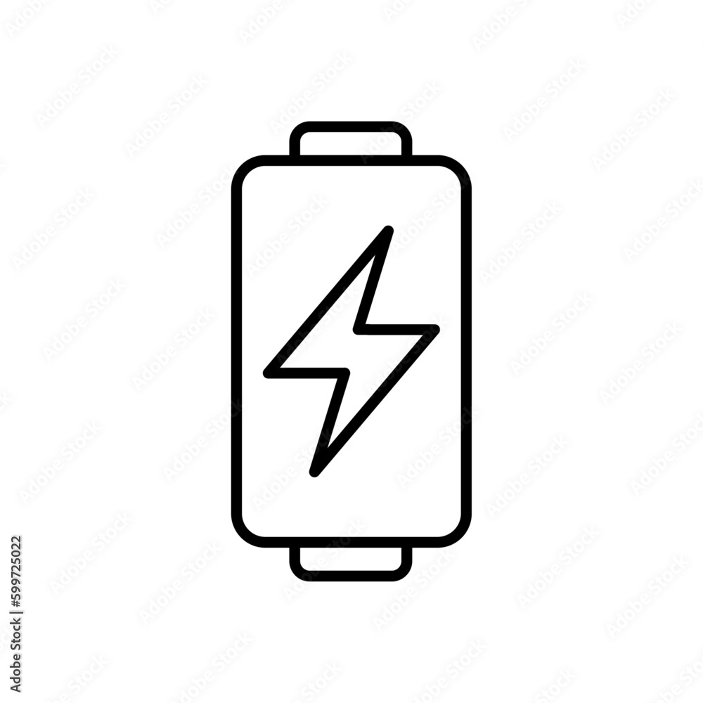 Battery technology icon with black outline style. isolated, supply, low, equipment, level, generation, plus. Vector Illustration Battery technology icon with black outline style. isolated, supply, low, equipment, level, generation, plus. Vector Illustration