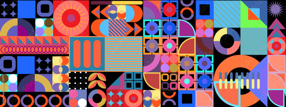 Vector flat geometric background mozaik colorful colourful