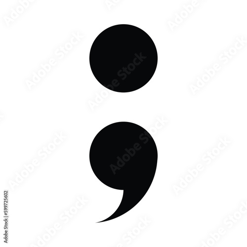 semicolon icon vector