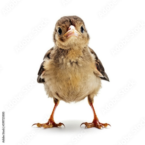 Baby Finch isolated on white (generative AI)