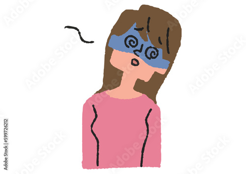 貧血がひどい女性のイラスト