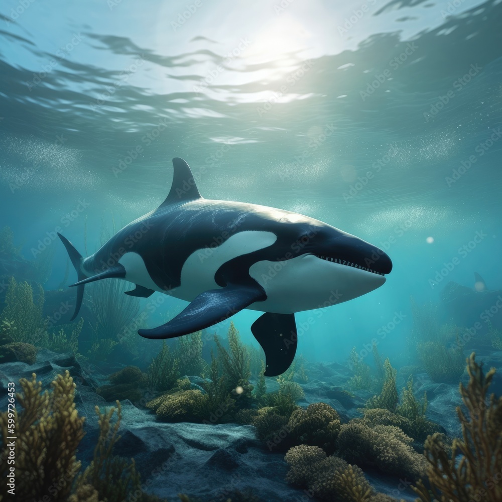 Orca in natural habitat (generative AI) Orca in natural habitat (generative AI)