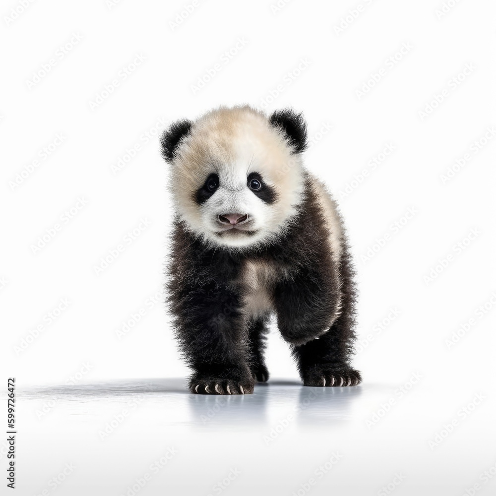 Baby Panda isolated on white (generative AI) Baby Panda isolated on white (generative AI)