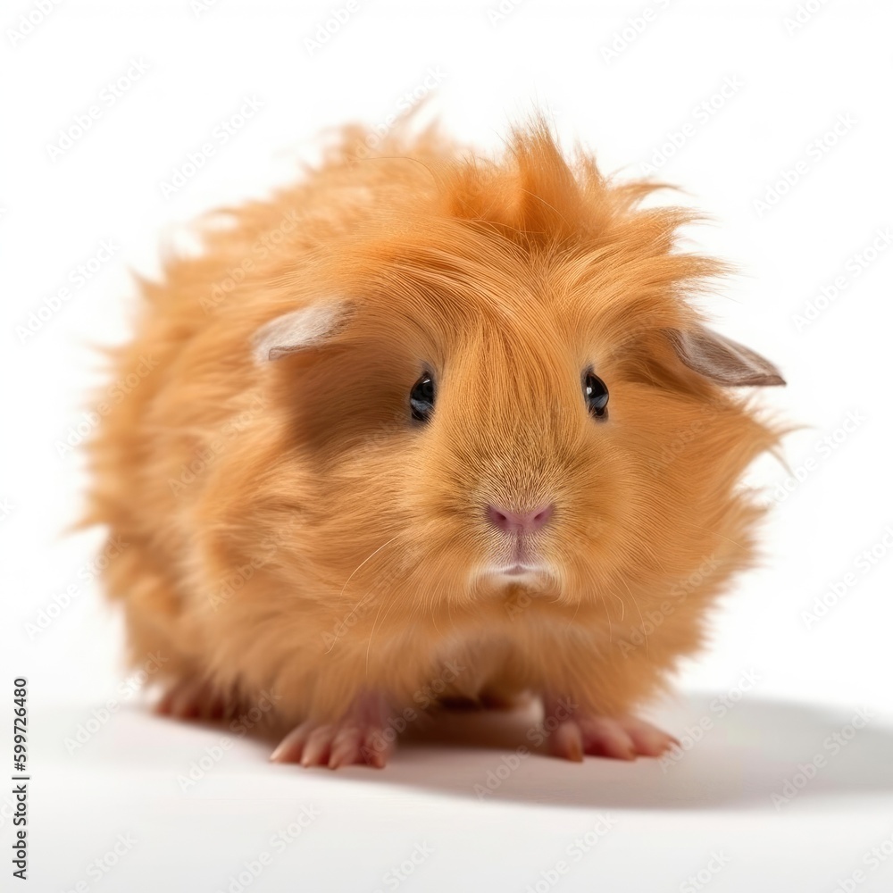 Baby Guinea Pig isolated on white (generative AI) Baby Guinea Pig isolated on white (generative AI)