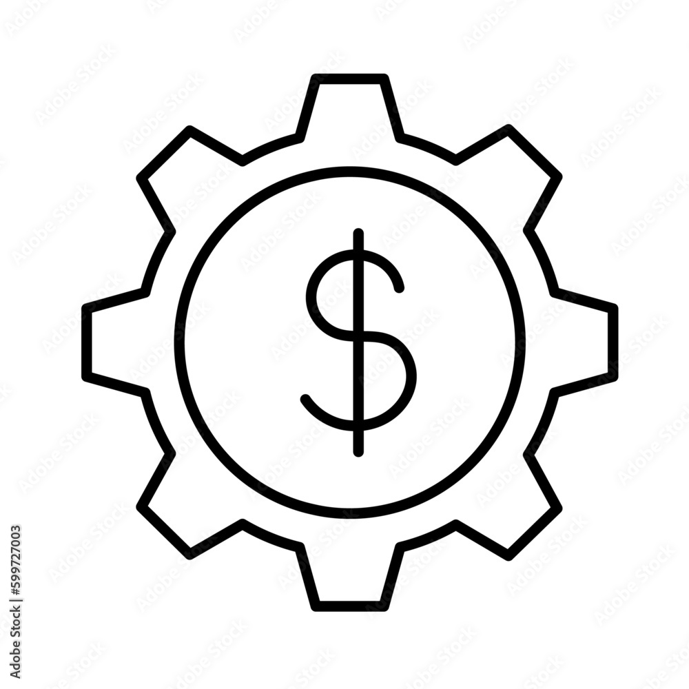 Management finance money icon with black outline style. meeting, businessman, project, sign, resource, group, job. Vector Illustration Management finance money icon with black outline style. meeting, businessman, project, sign, resource, group, job. Vector Illustration