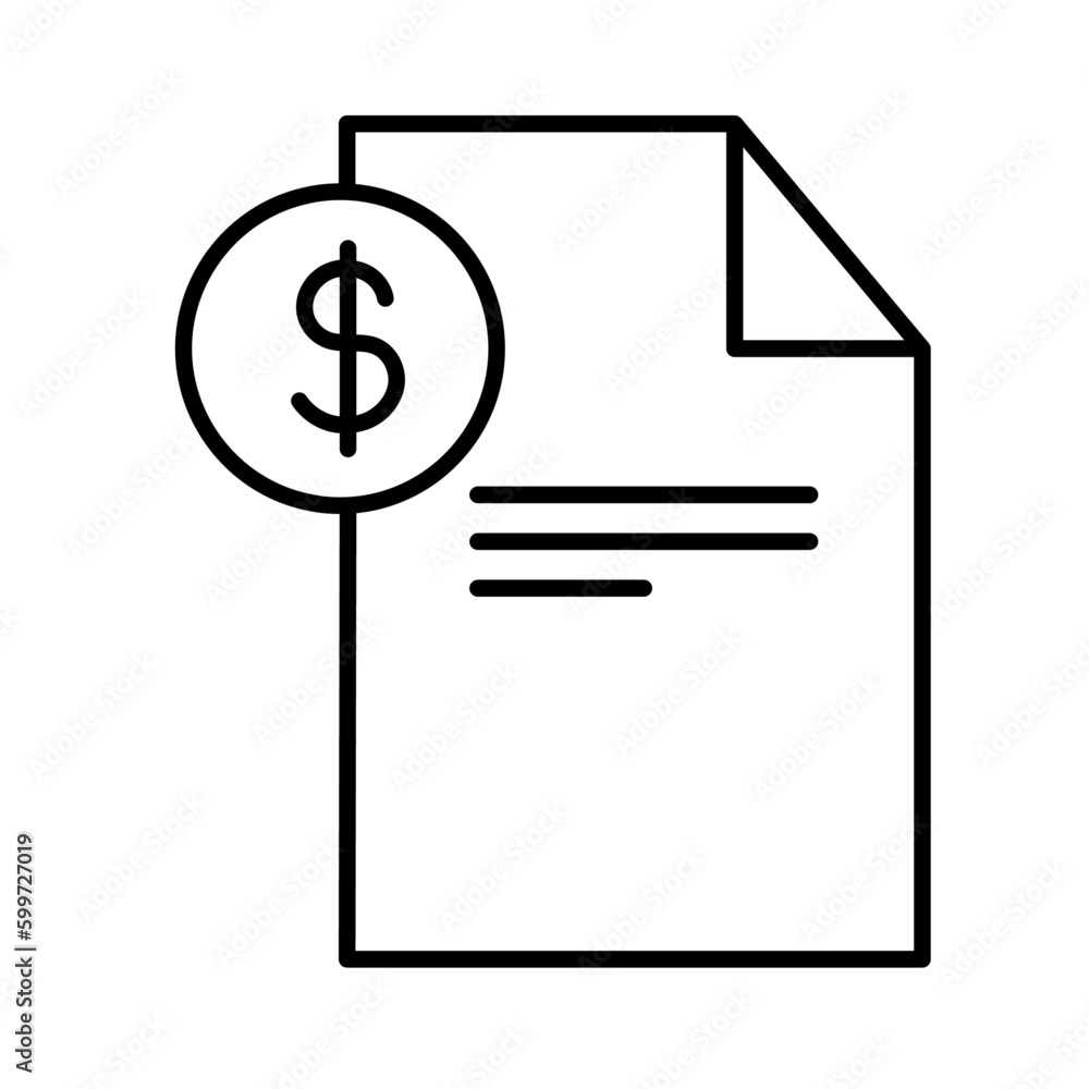Salary finance money icon with black outline style. income, exchange, outline, growth, set, banking, wealth. Vector Illustration Salary finance money icon with black outline style. income, exchange, outline, growth, set, banking, wealth. Vector Illustration