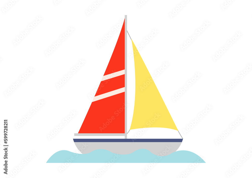 海を走るシンプルなヨットのイラスト
海を走るシンプルなヨットのイラスト