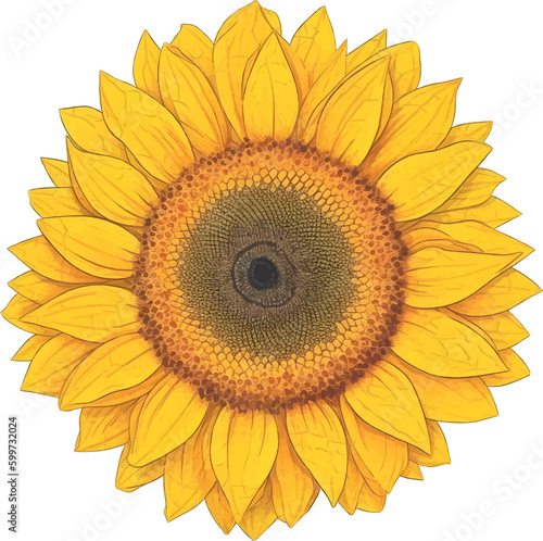 Fototapeta Naklejka Na Ścianę i Meble -  Yellow Sunflower Designs for Fun and Colorful Crafting, Sunflower Png, Sunflower Clipart, Bundle, Sunflower T Shirt, Blossom