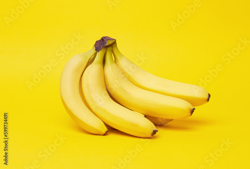 Bananas on a yellow background