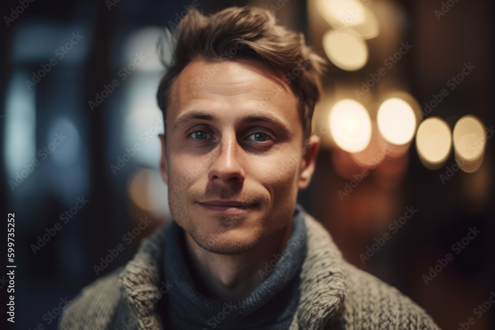 Portrait of a handsome young man in casual clothes looking at camera. Portrait of a handsome young man in casual clothes looking at camera.