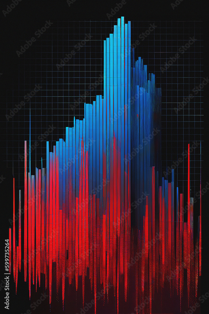 Bar Graph / Audio Levels Abstract Patterns - Generative Ai Stock  Illustration | Adobe Stock