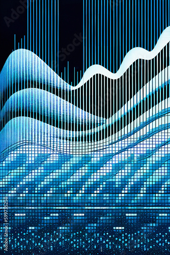 Wallpaper Mural Bar Graph / Audio Levels Abstract Patterns - Generative Ai Torontodigital.ca