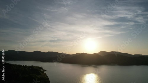 Wallpaper Mural 山陰海岸国立公園　久美浜湾の綺麗な夕景と田園風景　ドローン空撮 Torontodigital.ca