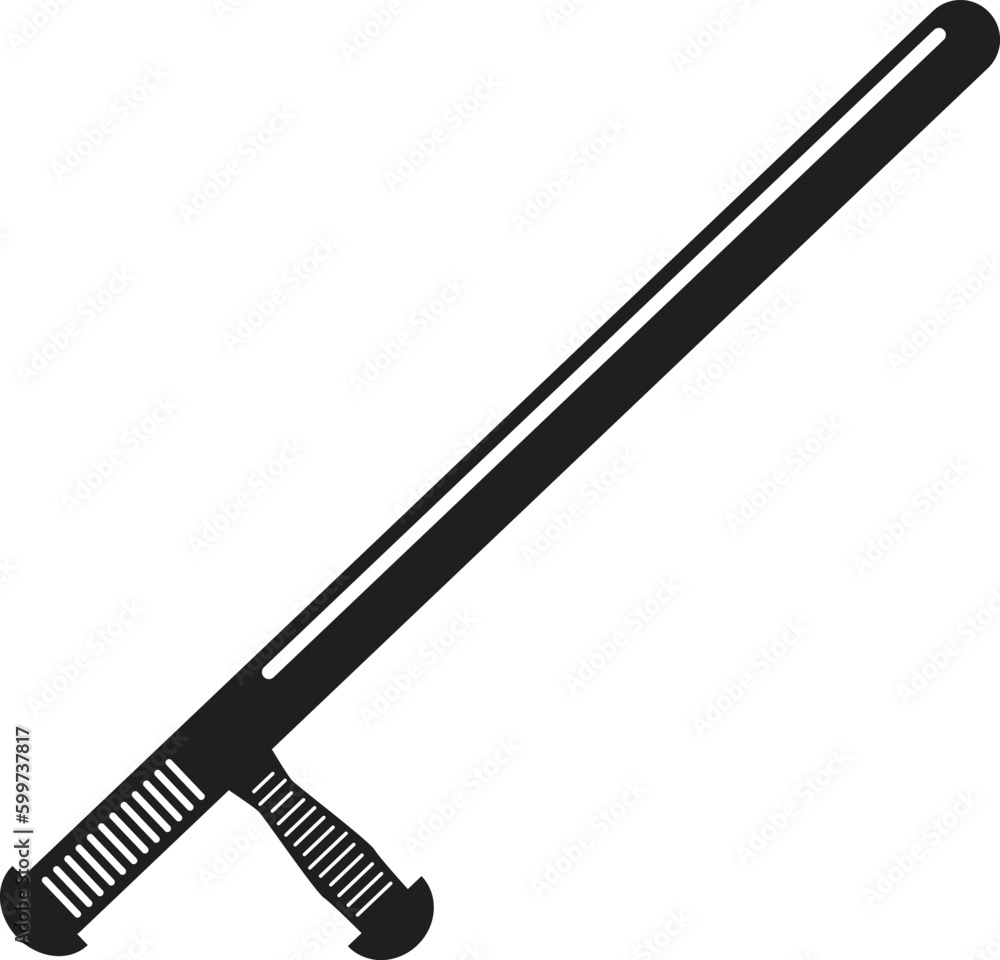 Police tonfa nightstick martial arts weapons. Tonfa sing. Tonfa for