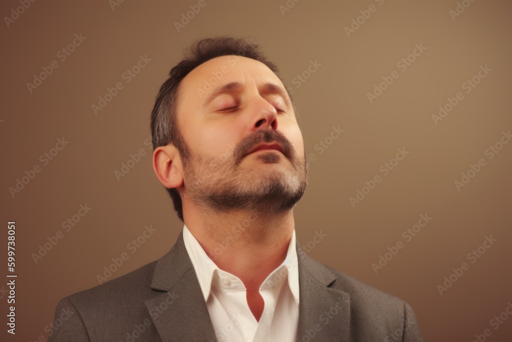 Portrait of a handsome man in a suit on a brown background Portrait of a handsome man in a suit on a brown background