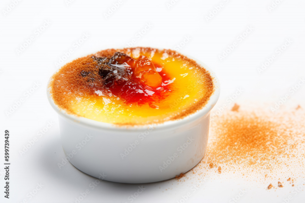 Orange cake in a cup brown sugar on top. AI Generative. Orange cake in a cup brown sugar on top. AI Generative.