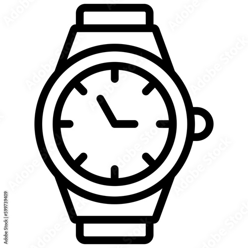 wrist watch icon illustration design with outline