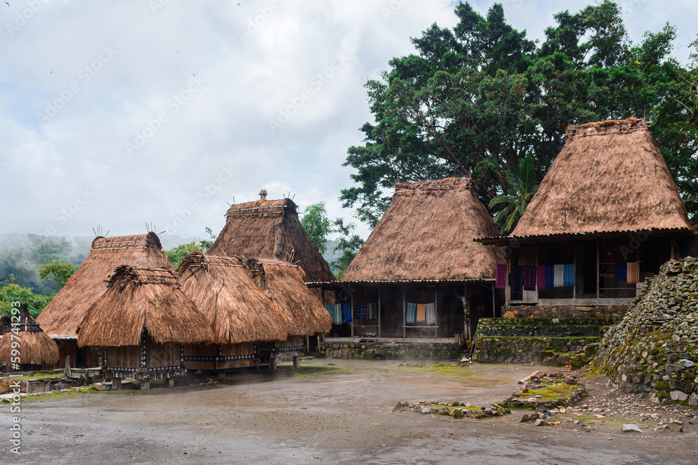 traditional bena village in flores island, indonesia traditional bena village in flores island, indonesia