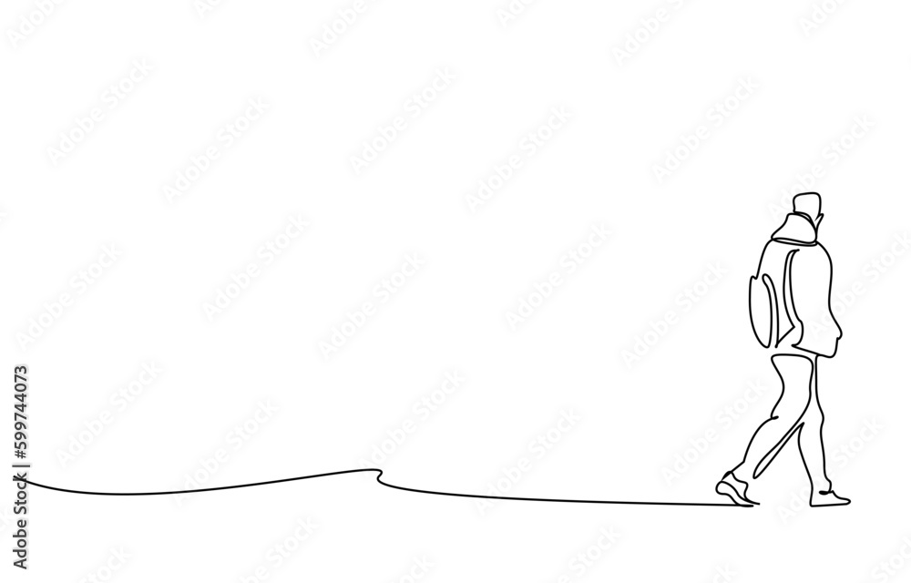 man backpacking nature far away walk hiking relax calm back rear behind line art man backpacking nature far away walk hiking relax calm back rear behind line art
