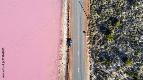 Pink Lake in Port Gregory Western Australia