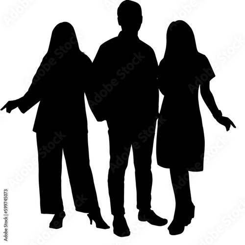 silhouettes of fashion models