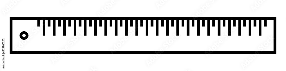 Fototapeta premium Ruler line icon. Vector isolated on white background.