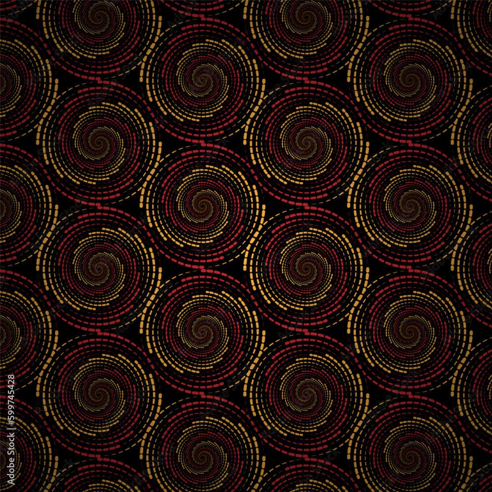 seamless pattern with spiral circles seamless pattern with spiral circles