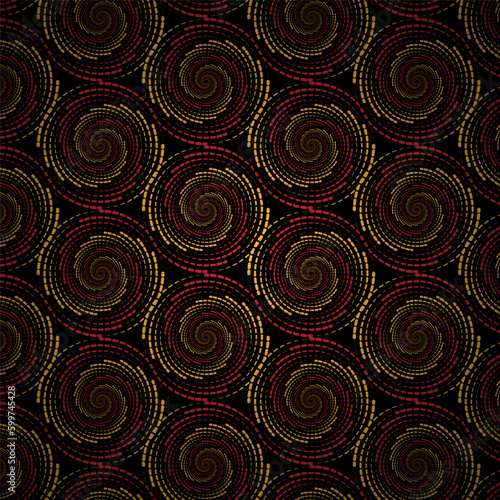 seamless pattern with spiral circles